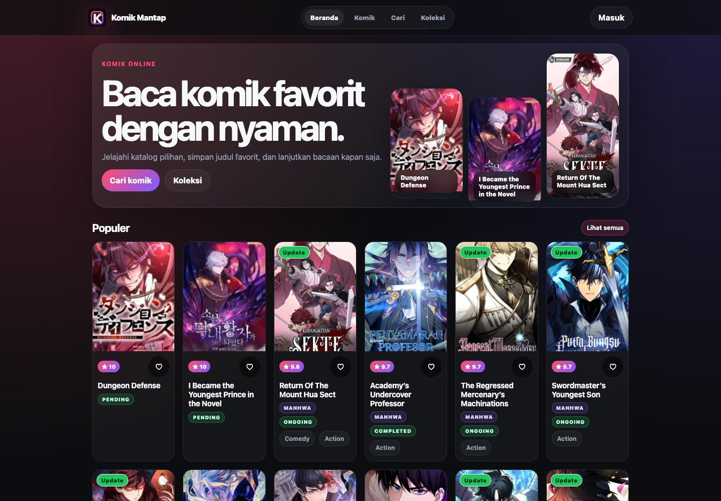 Screenshot Komik Mantap